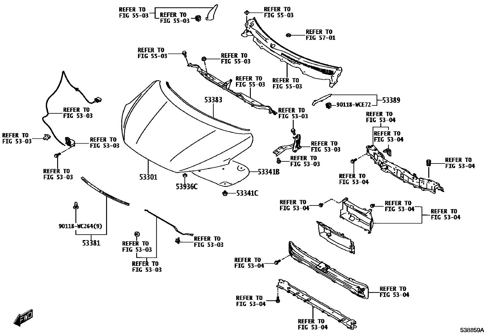 5302 — HOOD & FRONT FENDER