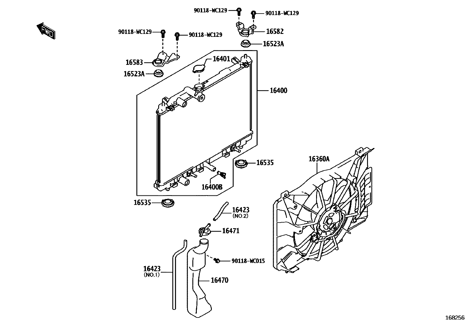 1603 — RADIATOR & WATER OUTLET