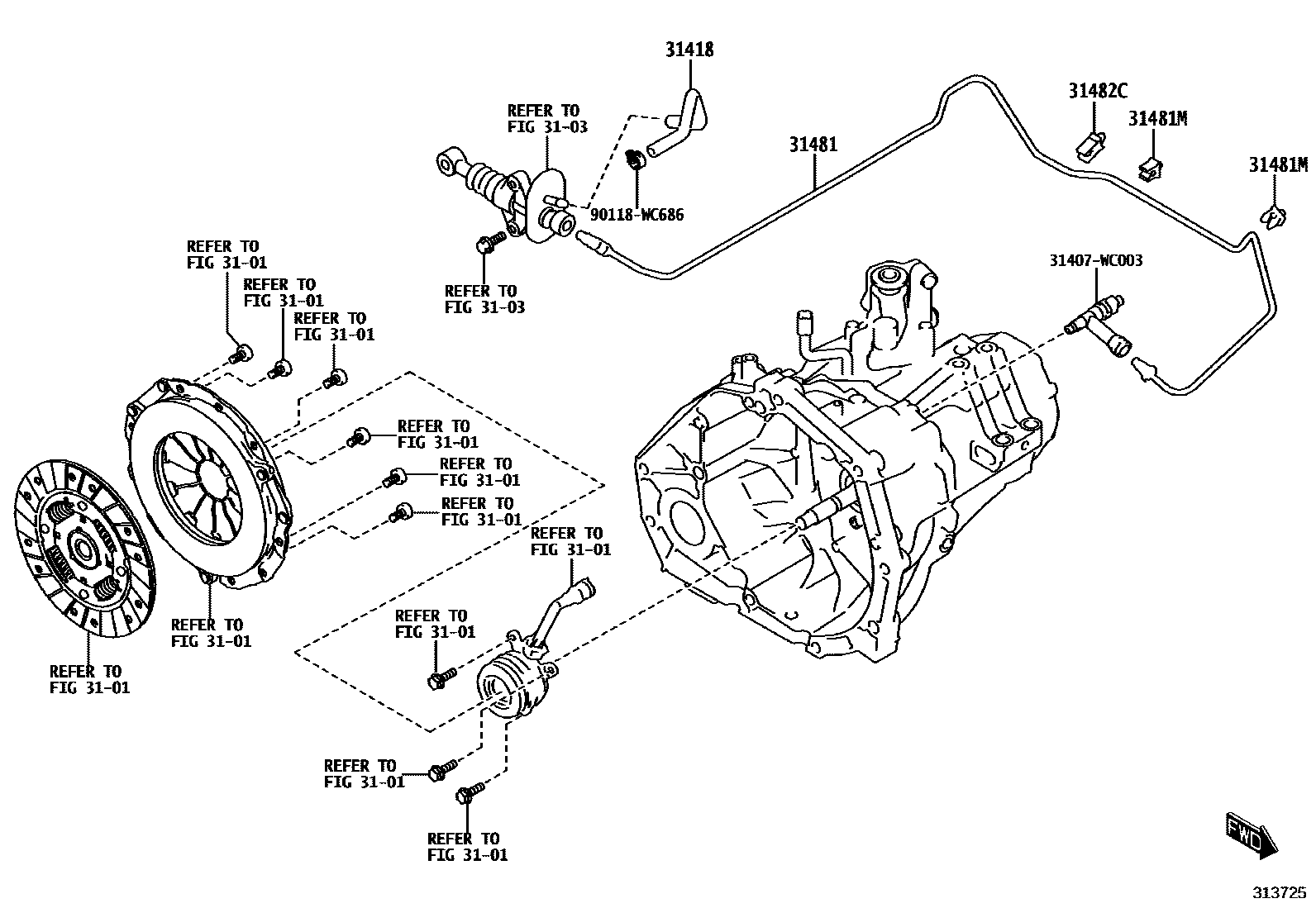 3102 — CLUTCH PEDAL & FLEXIBLE HOSE