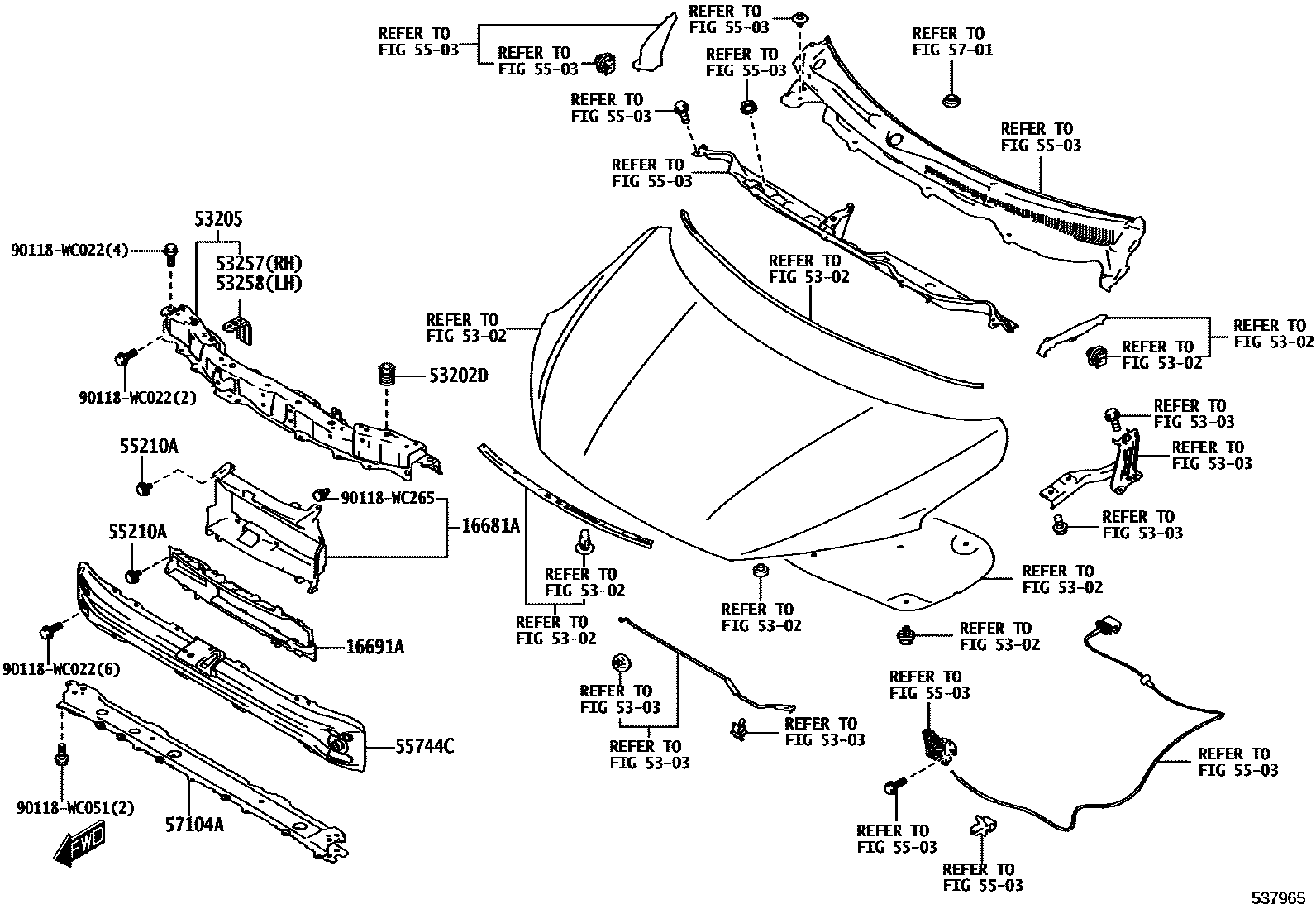 5304 — FRONT FENDER APRON & DASH PANEL