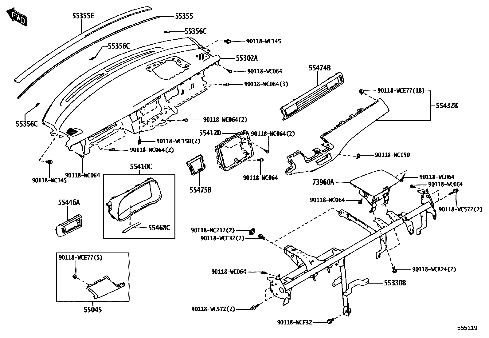 5501 — INSTRUMENT PANEL & GLOVE COMPARTMENT