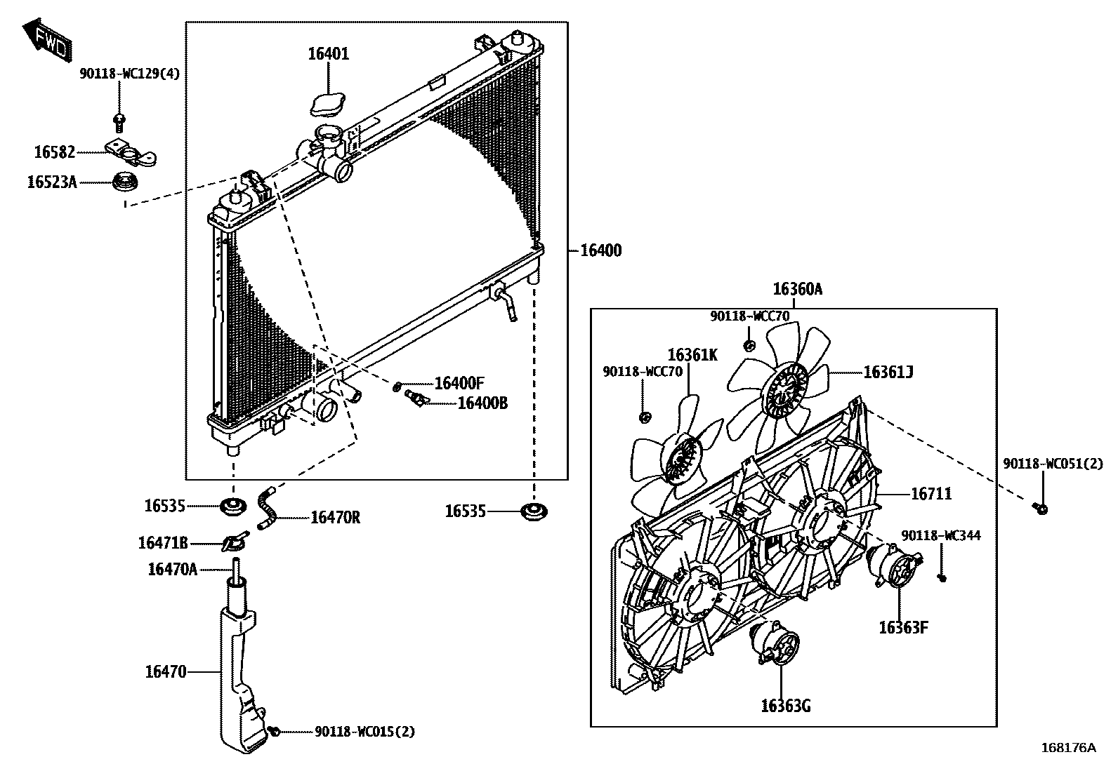 1603 — RADIATOR & WATER OUTLET