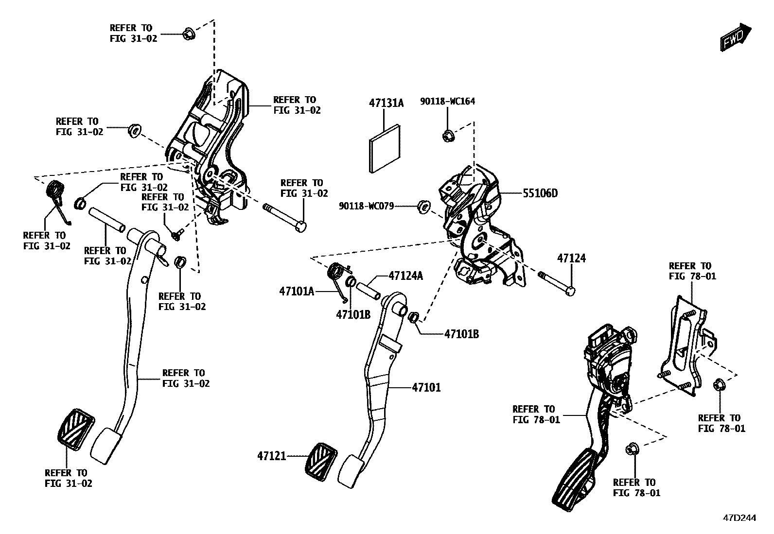 4701 — BRAKE PEDAL & BRACKET