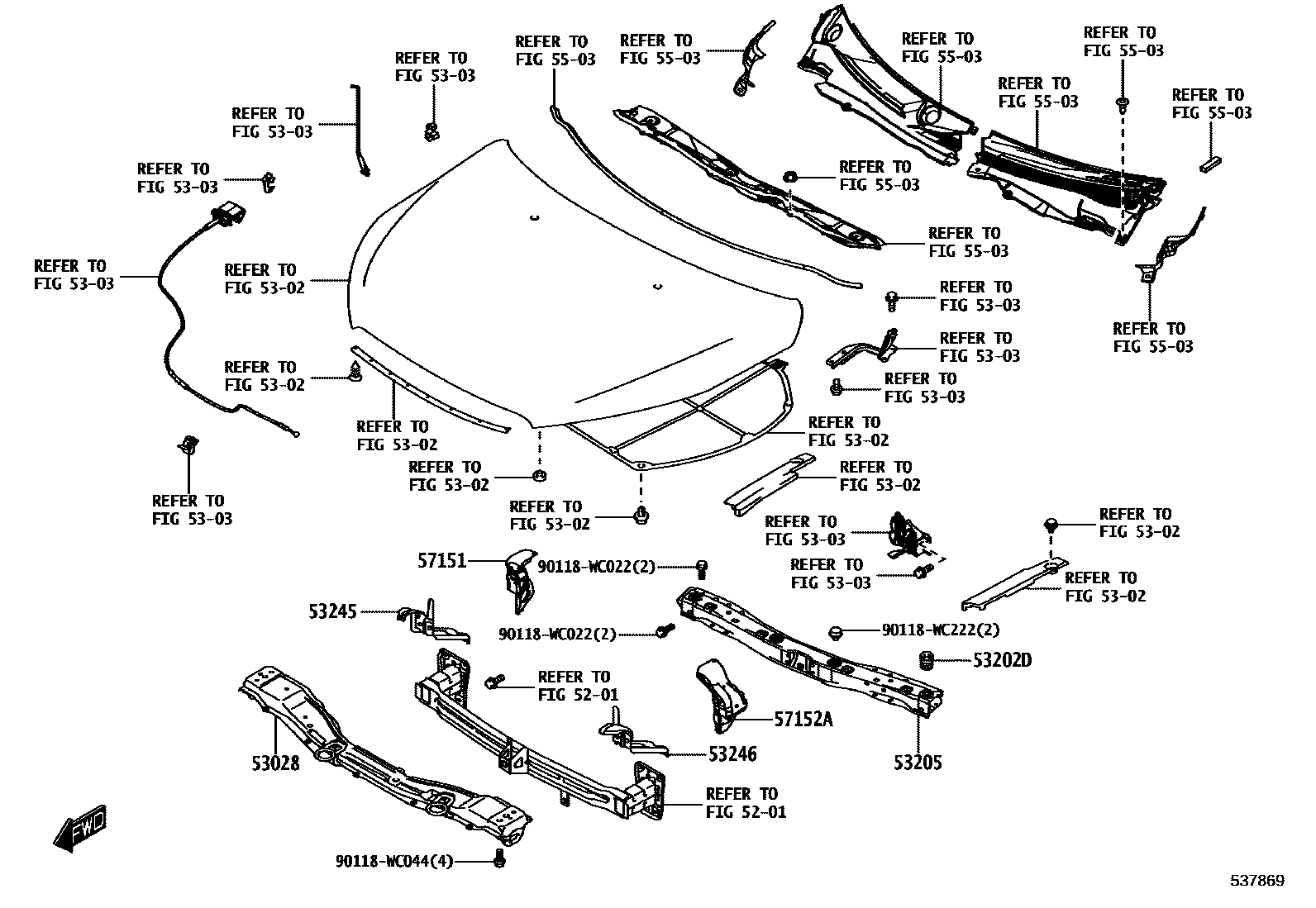 5304 — FRONT FENDER APRON & DASH PANEL
