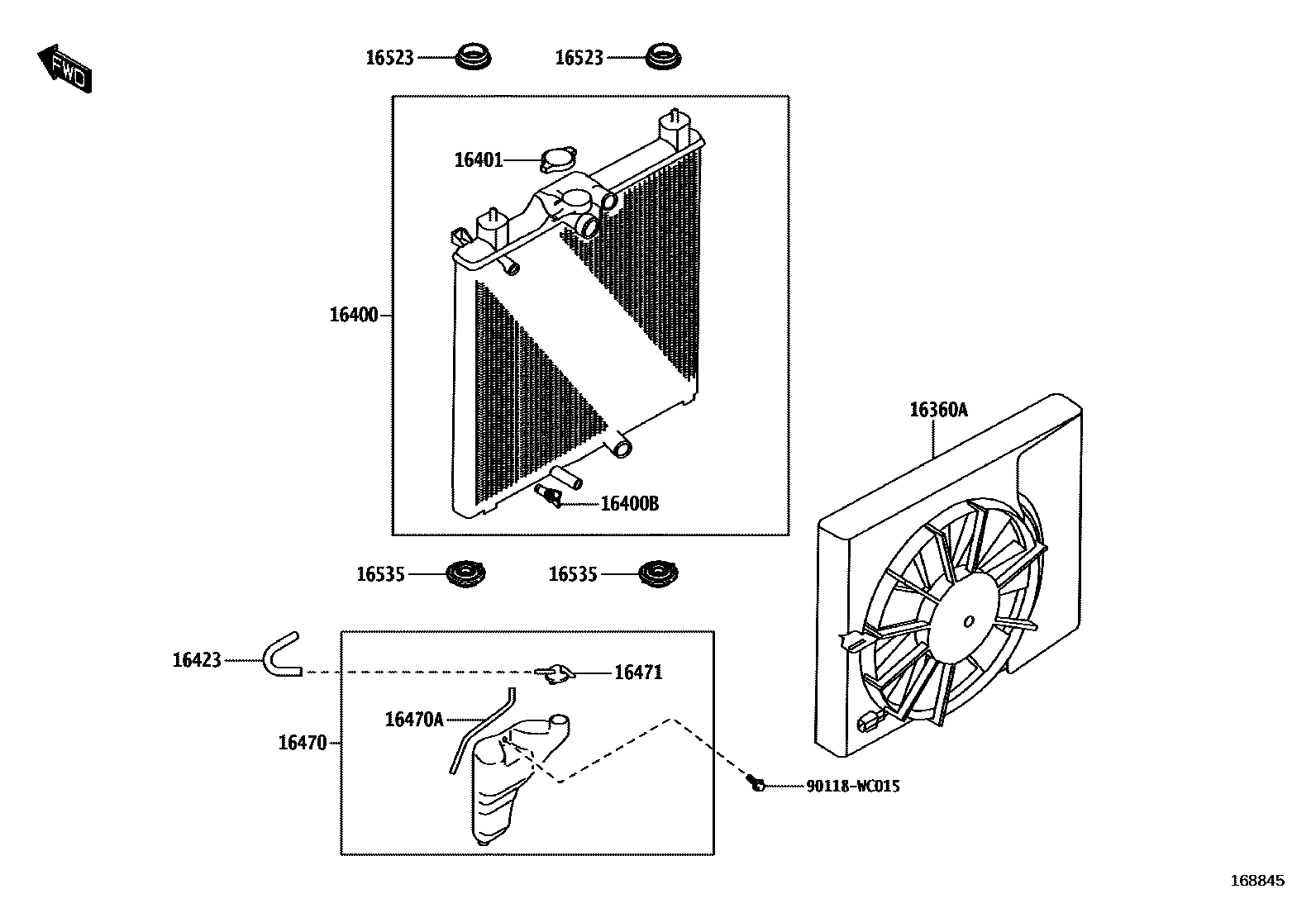 1603 — RADIATOR & WATER OUTLET