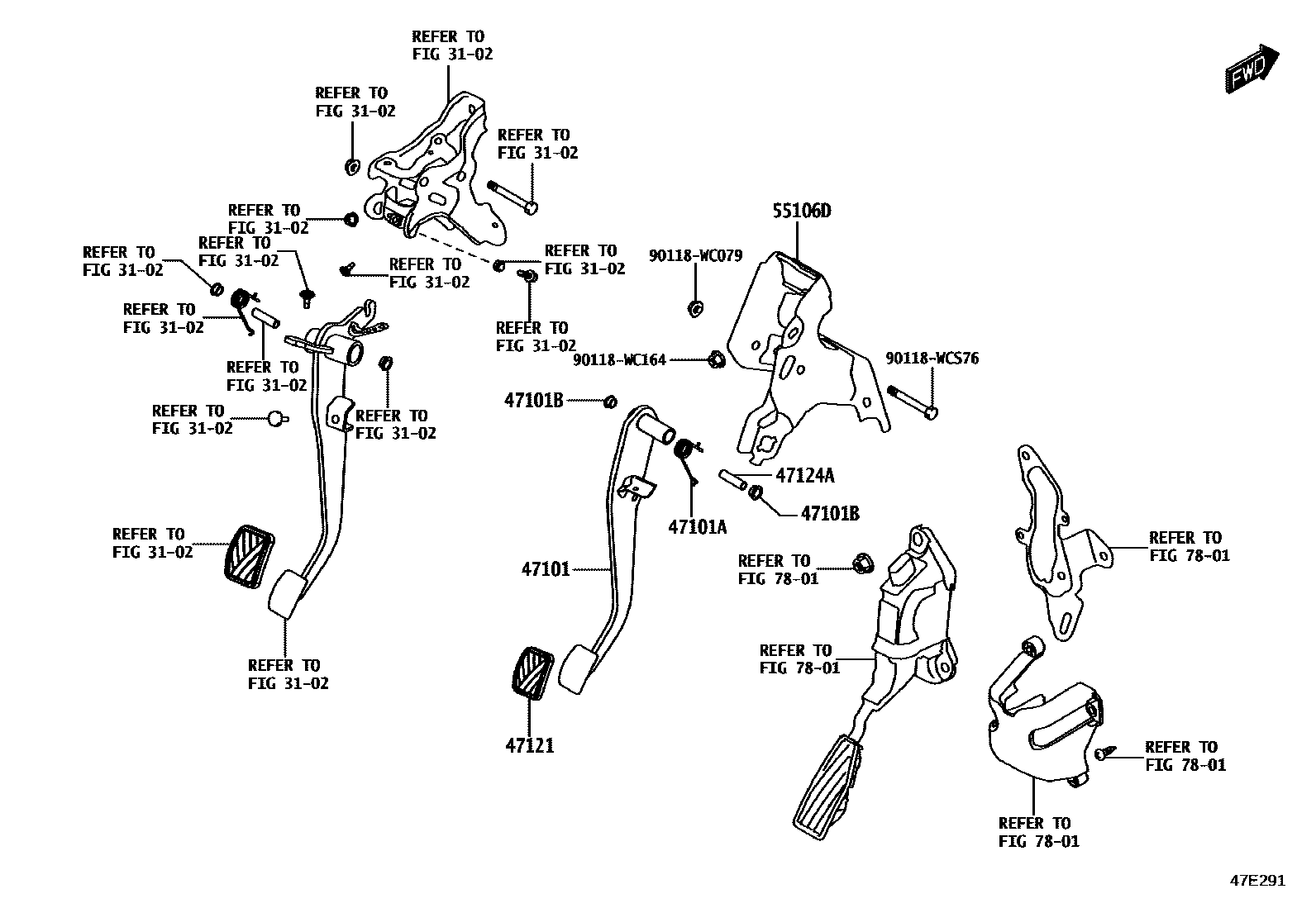 4701 — BRAKE PEDAL & BRACKET