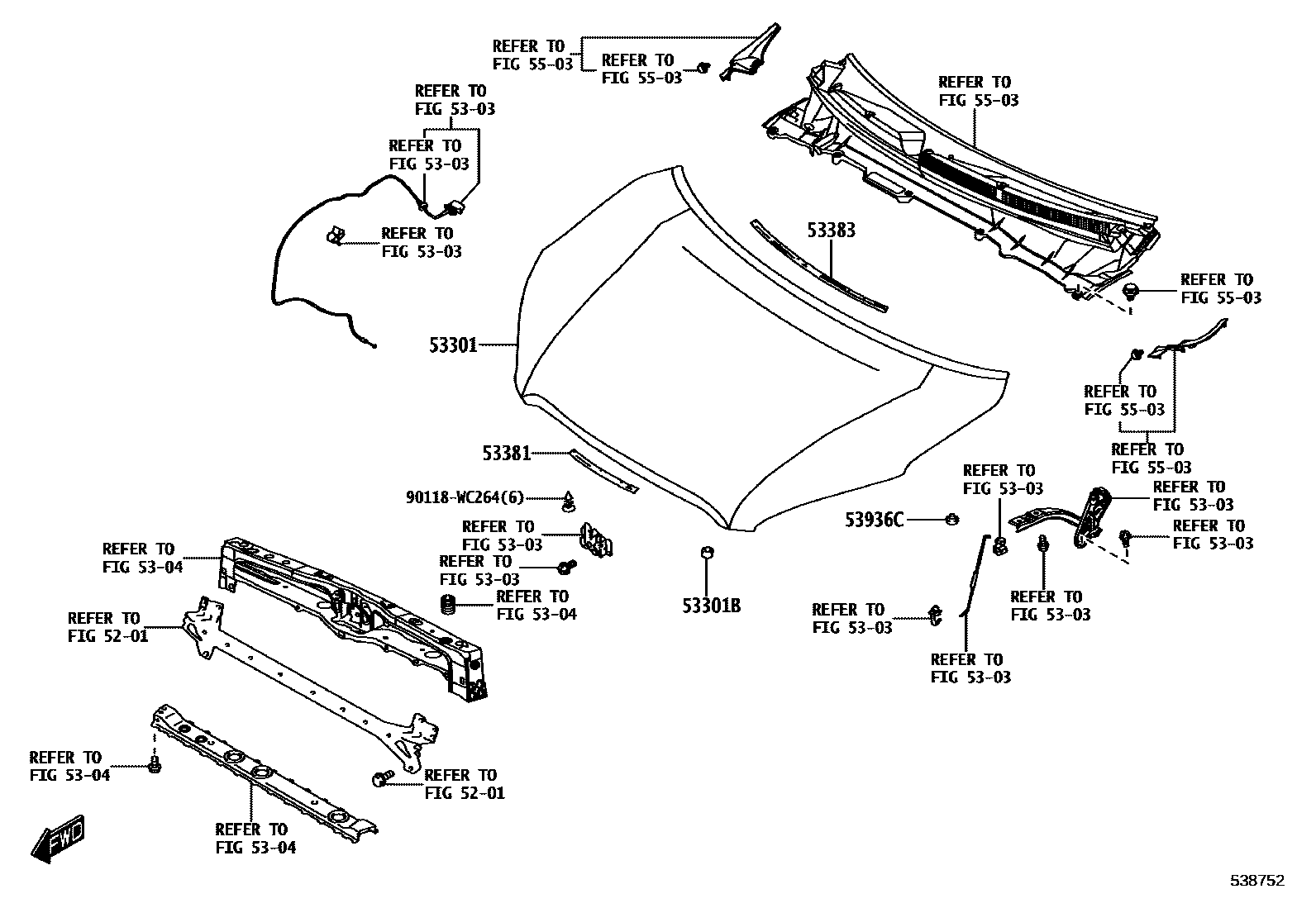 5302 — HOOD & FRONT FENDER