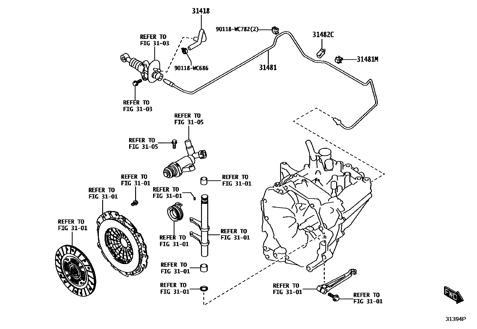 3102 — CLUTCH PEDAL & FLEXIBLE HOSE