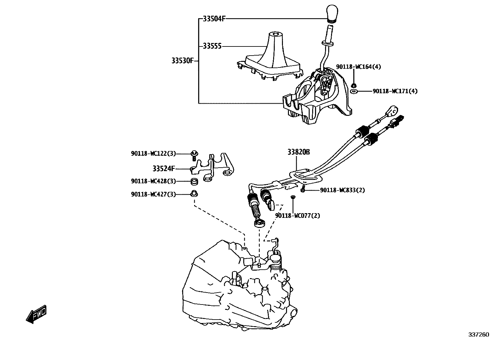 3312 — SHIFT LEVER & RETAINER