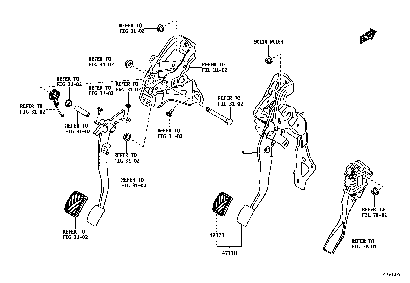 4701 — BRAKE PEDAL & BRACKET