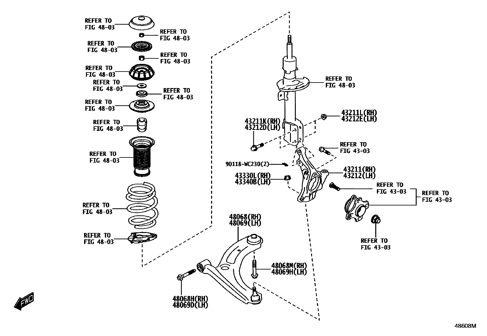 4802 — FRONT AXLE ARM & STEERING KNUCKLE
