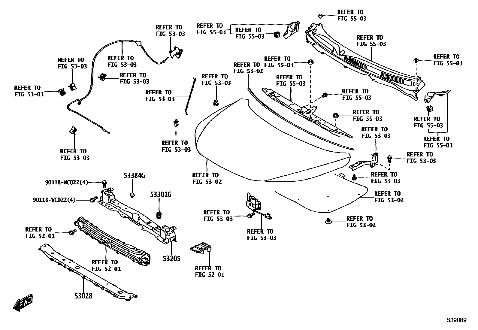 5304 — FRONT FENDER APRON & DASH PANEL