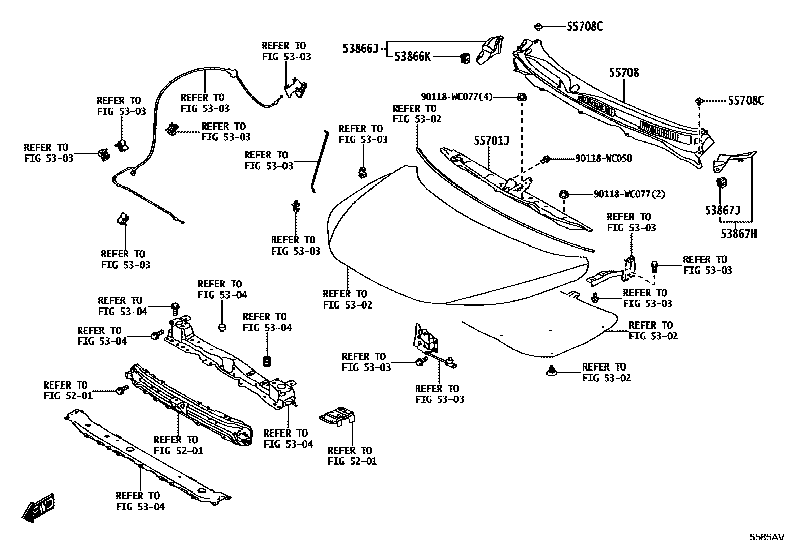 5503 — COWL PANEL & WINDSHIELD GLASS