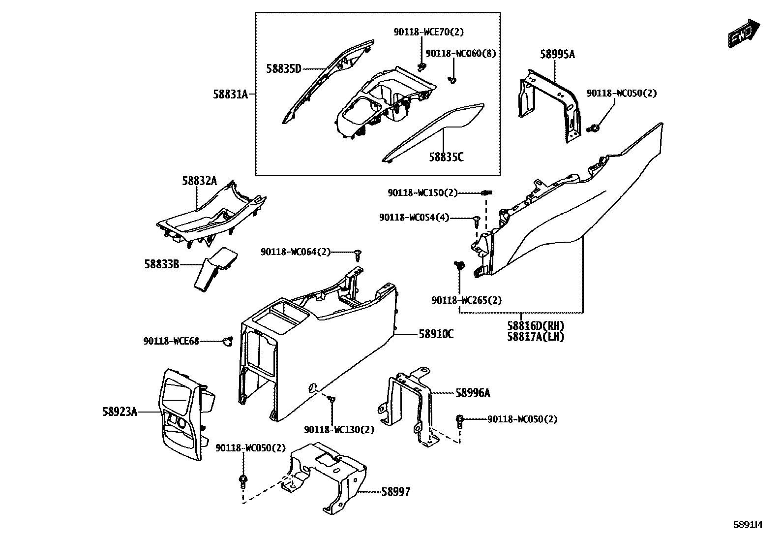 5806 — CONSOLE BOX & BRACKET