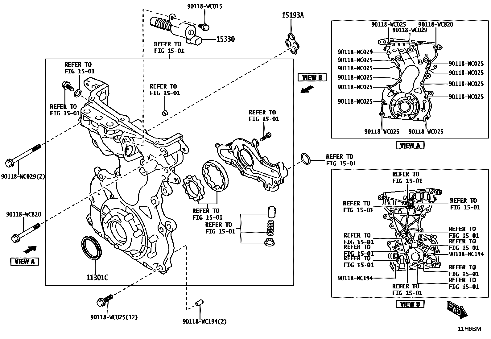 1106 — TIMING GEAR COVER & REAR END PLATE