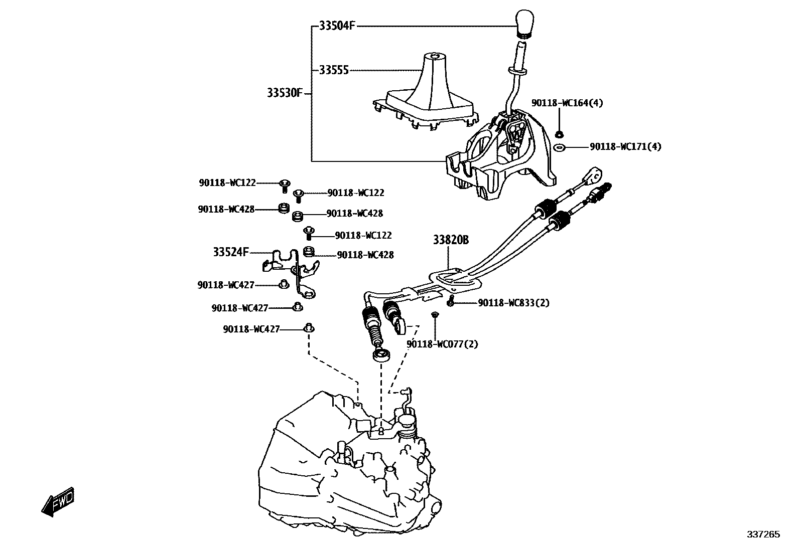 3312 — SHIFT LEVER & RETAINER