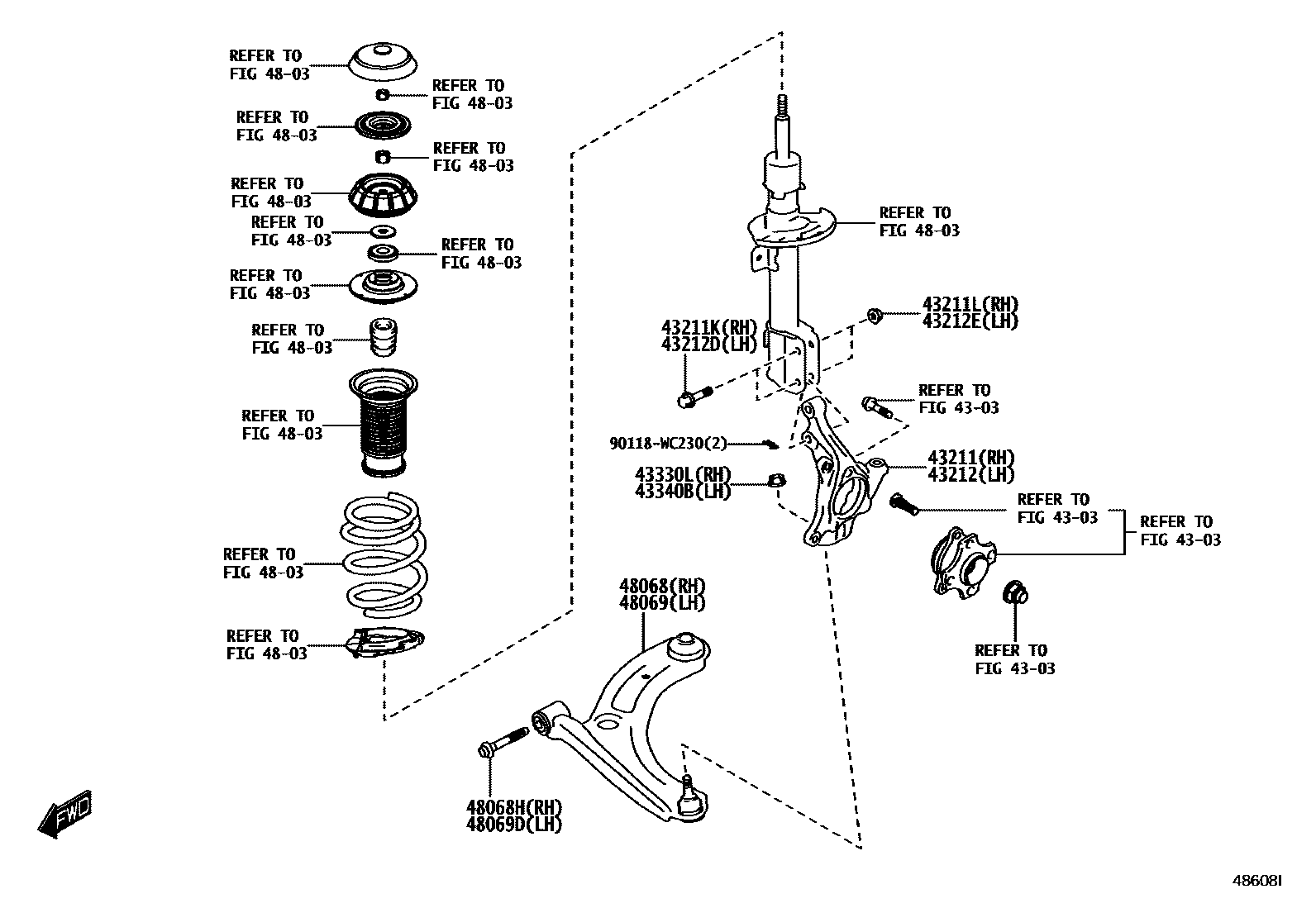 4802 — FRONT AXLE ARM & STEERING KNUCKLE