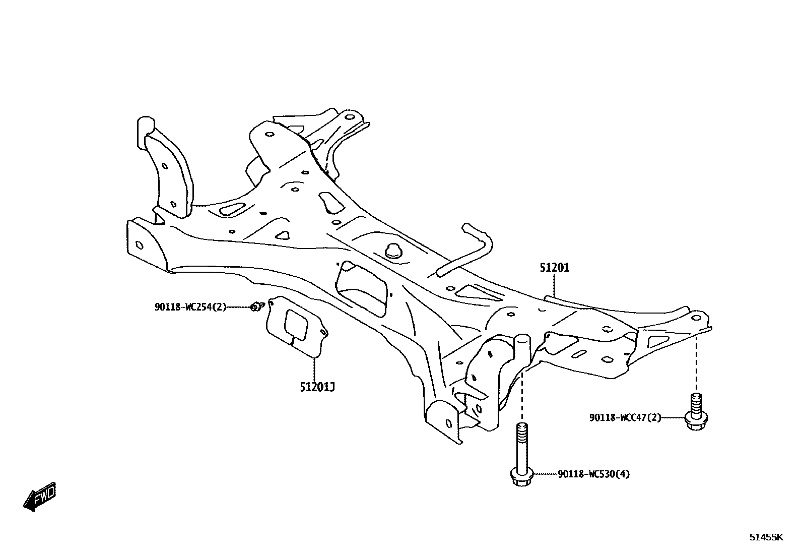 5102 — SUSPENSION CROSSMEMBER & UNDER COVER