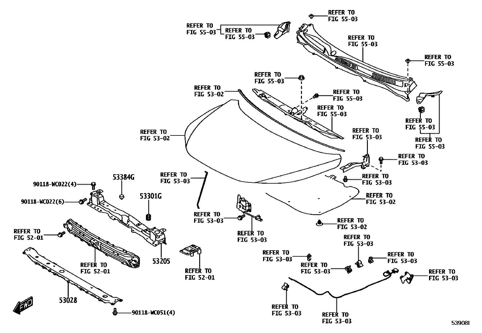 5304 — FRONT FENDER APRON & DASH PANEL