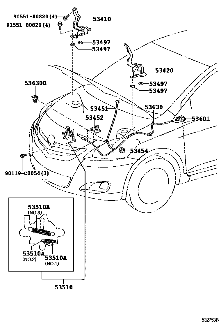 5303 — HOOD LOCK & HINGE