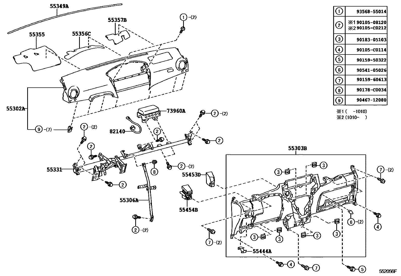 5501 — INSTRUMENT PANEL & GLOVE COMPARTMENT