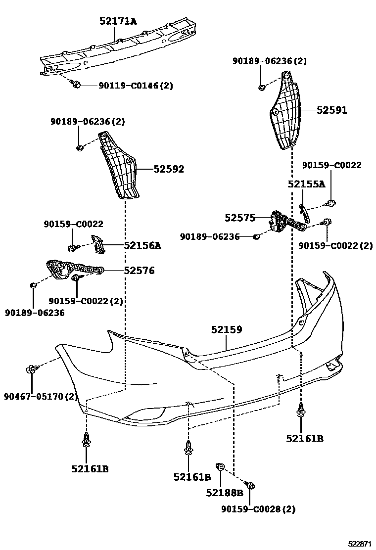 5202 — REAR BUMPER & BUMPER STAY