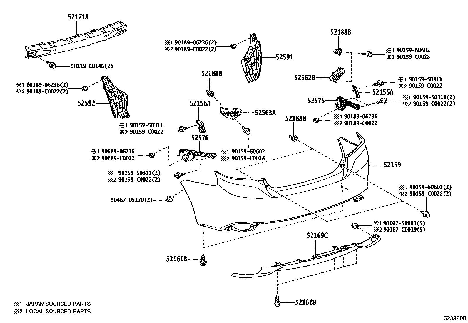 5202 — REAR BUMPER & BUMPER STAY