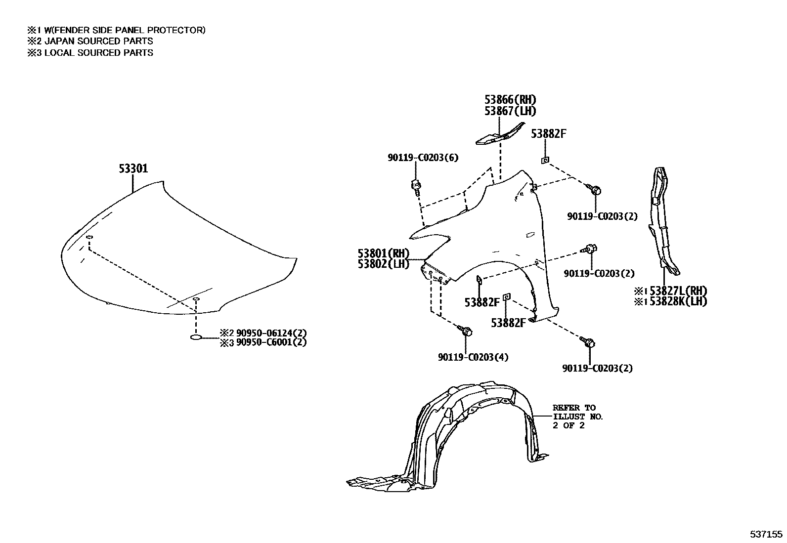 5302 — HOOD & FRONT FENDER