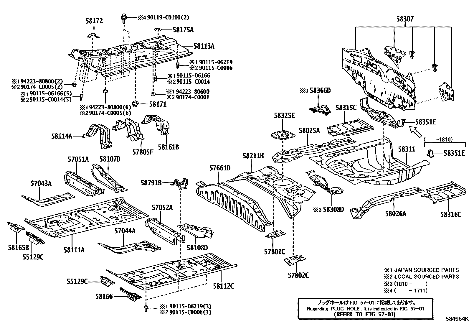 5801 — FLOOR PAN & LOWER BACK PANEL