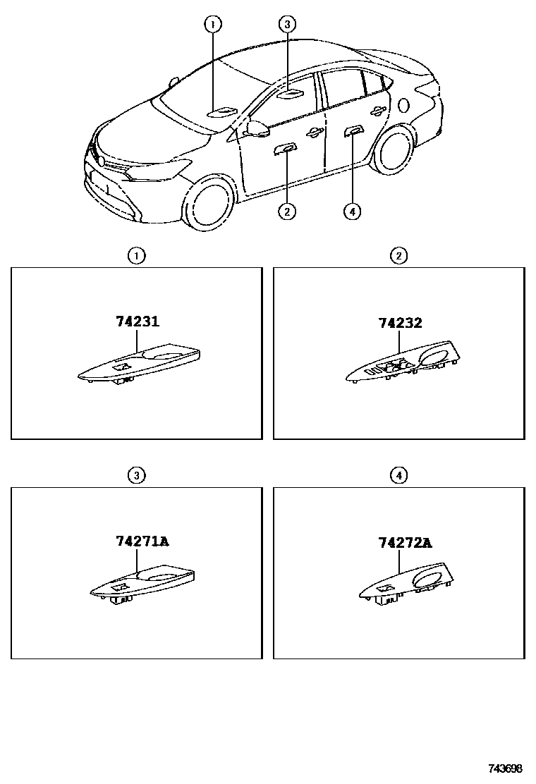 7401 — ARMREST & VISOR