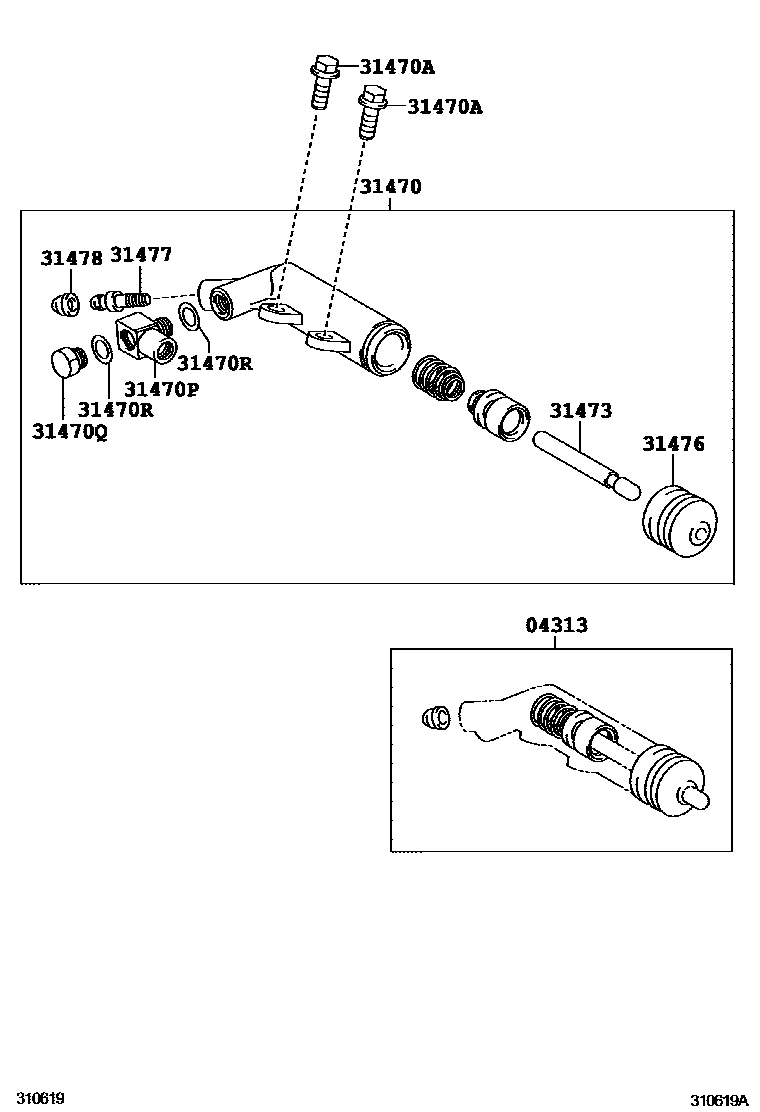 3105 — CLUTCH RELEASE CYLINDER