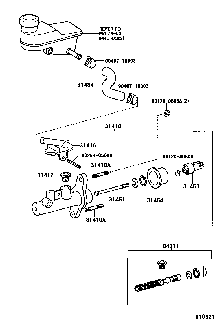 3103 — CLUTCH MASTER CYLINDER