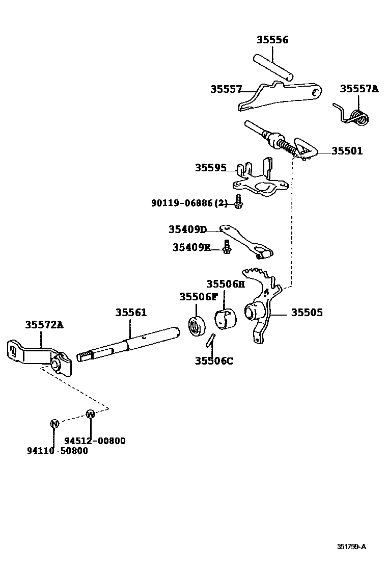 3513 — THROTTLE LINK & VALVE LEVER (ATM)