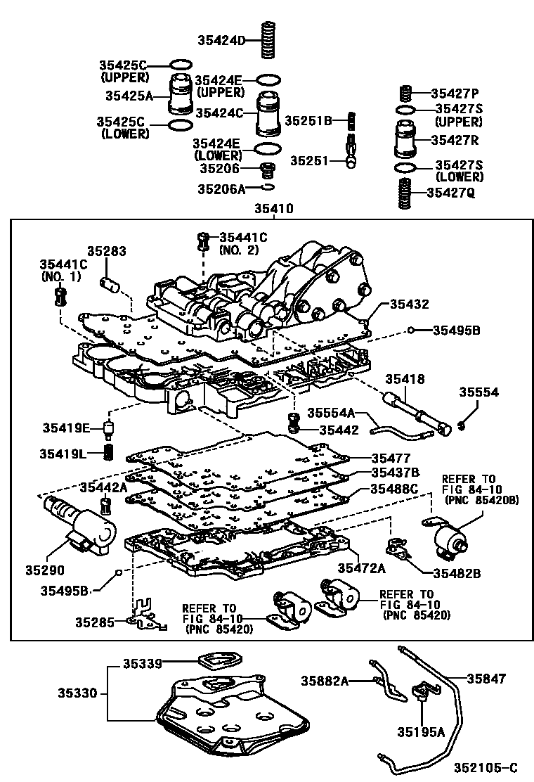 3512 — VALVE BODY & OIL STRAINER (ATM)