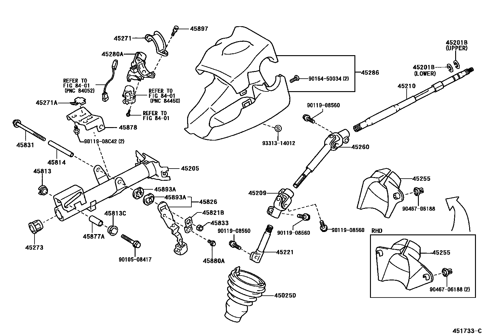 4501 — STEERING COLUMN & SHAFT