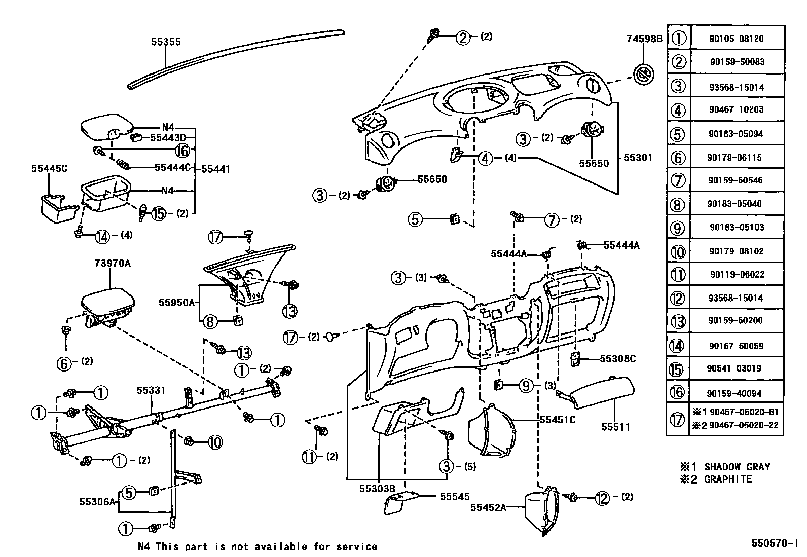 5501 — INSTRUMENT PANEL & GLOVE COMPARTMENT