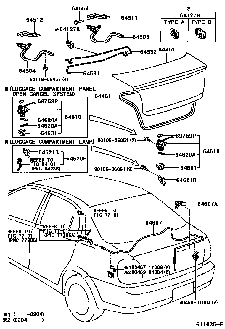 6105 — LUGGAGE COMPARTMENT DOOR & LOCK