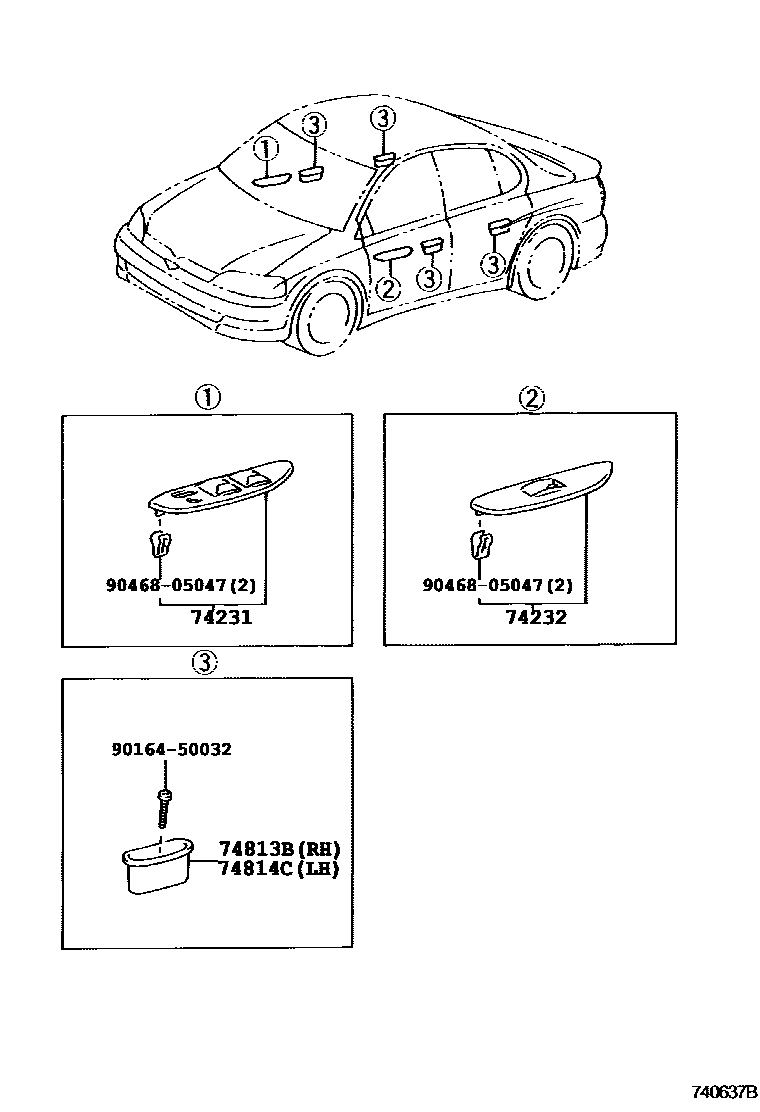 7401 — ARMREST & VISOR