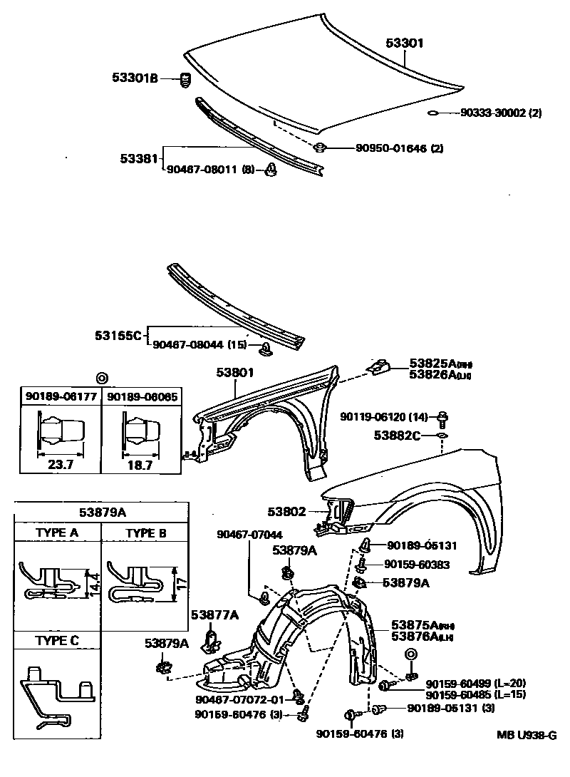 5302 — HOOD & FRONT FENDER