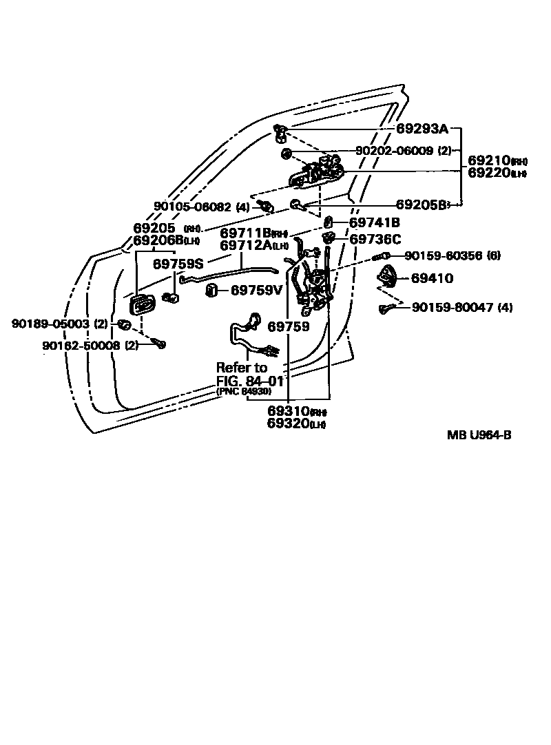 6703 — FRONT DOOR LOCK & HANDLE
