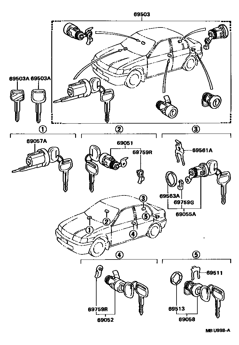 6712 — LOCK CYLINDER SET