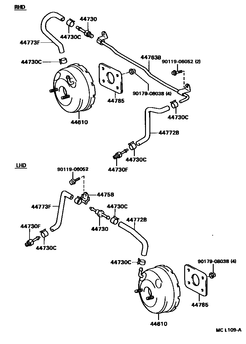 4703 — BRAKE BOOSTER & VACUUM TUBE