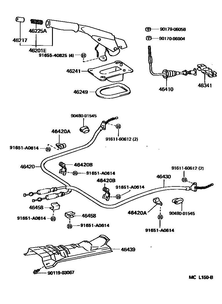 4601 — PARKING BRAKE & CABLE