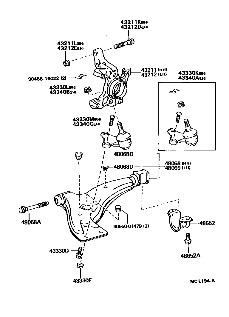 4802 — FRONT AXLE ARM & STEERING KNUCKLE