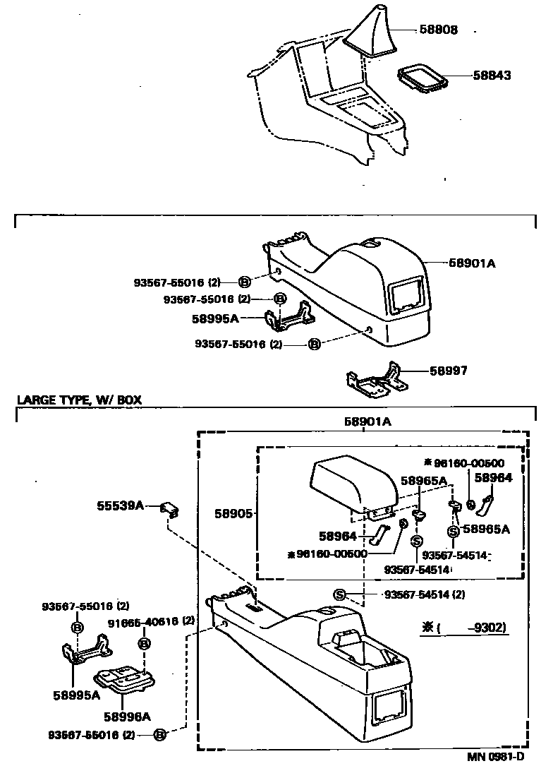 5806 — CONSOLE BOX & BRACKET