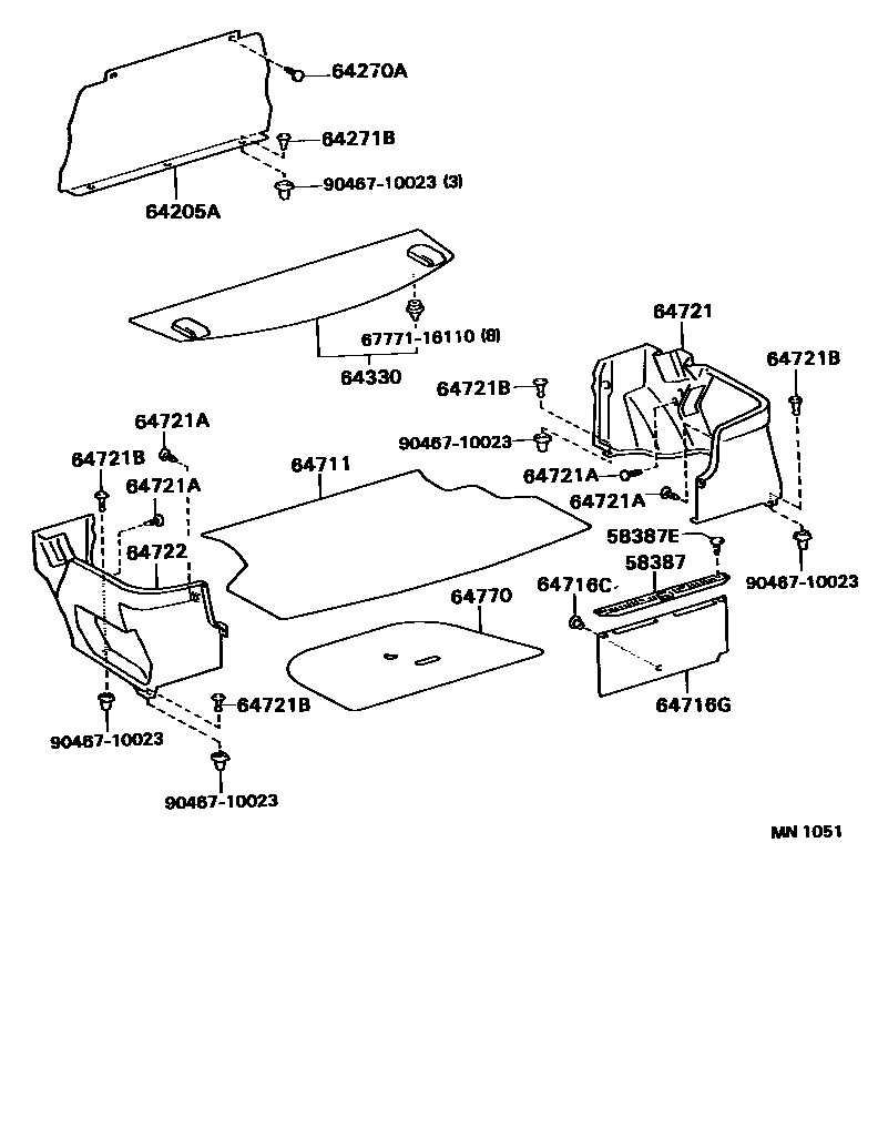 6403 — PACKAGE TRAY PANEL & LUGGAGE COMPARTMENT MAT