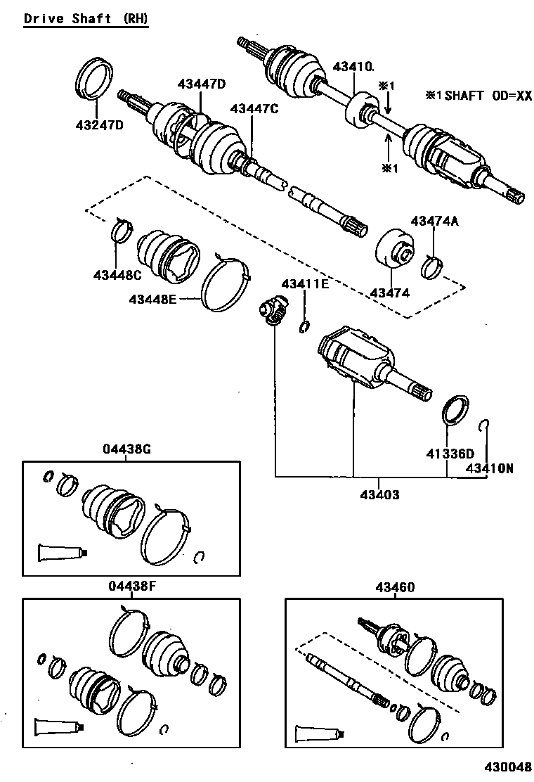 4302 — FRONT DRIVE SHAFT