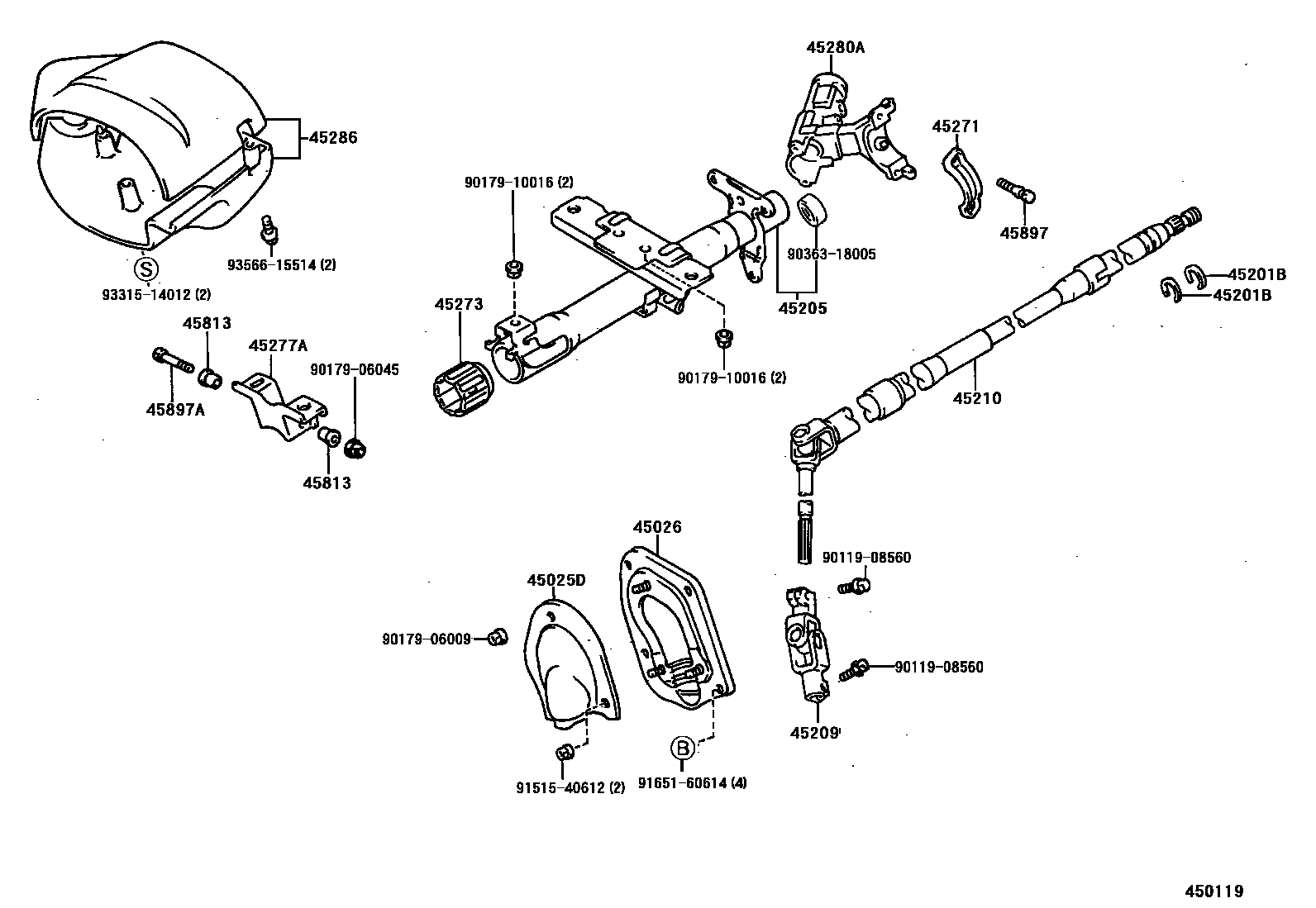 4501 — STEERING COLUMN & SHAFT