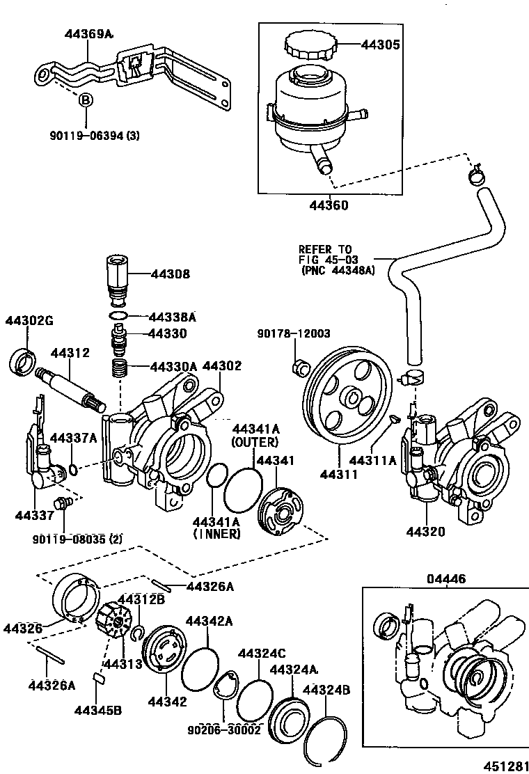 4502 — VANE PUMP & RESERVOIR (POWER STEERING)