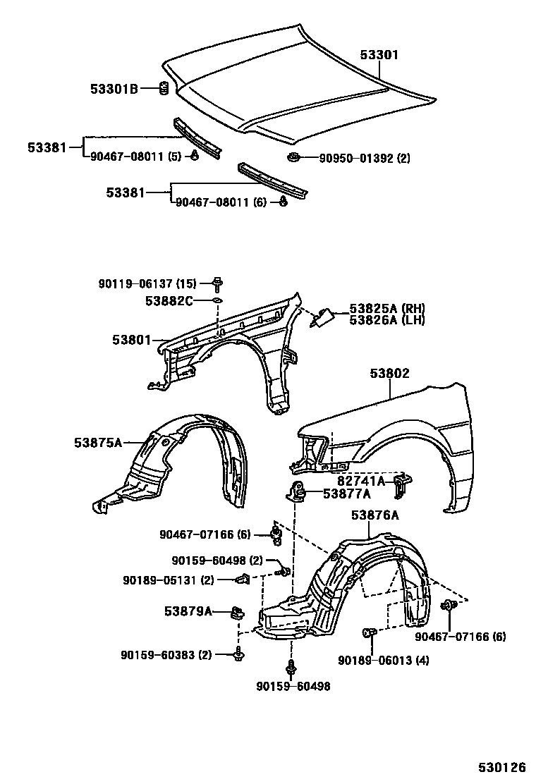 5302 — HOOD & FRONT FENDER